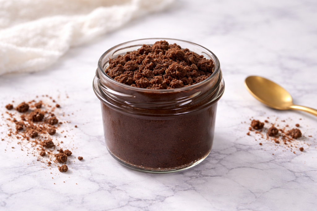 Keto babka ucierana z pomadą i karmelizowaną chrupką kokosowa